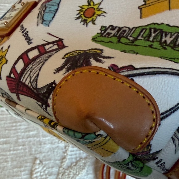 Dooney & Bourke White Satchel with Multicolor Las Vegas Design - Picture 10 of 11